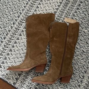 Dolce Vita extra wide calf suede boots